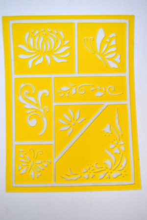 Sabloane - Set sabloane 3D autoadezive- flori si fluturi