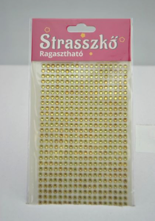 Diverse - Strasuri autoadezive 4 mm, 486/set- sampanie