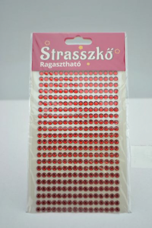 Diverse - Strasuri autoadezive rosii 5 mm, 352/set