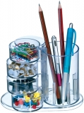 Suporturi birou - Suport instrumente de birou plastic cu 4 comp. rotative