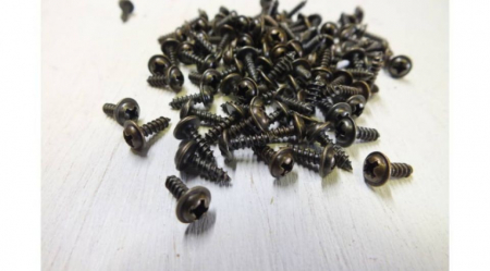 HOBBY: Unelte & Accesorii - Surub bombat 3 x 10mm- bronz antic- 100/set