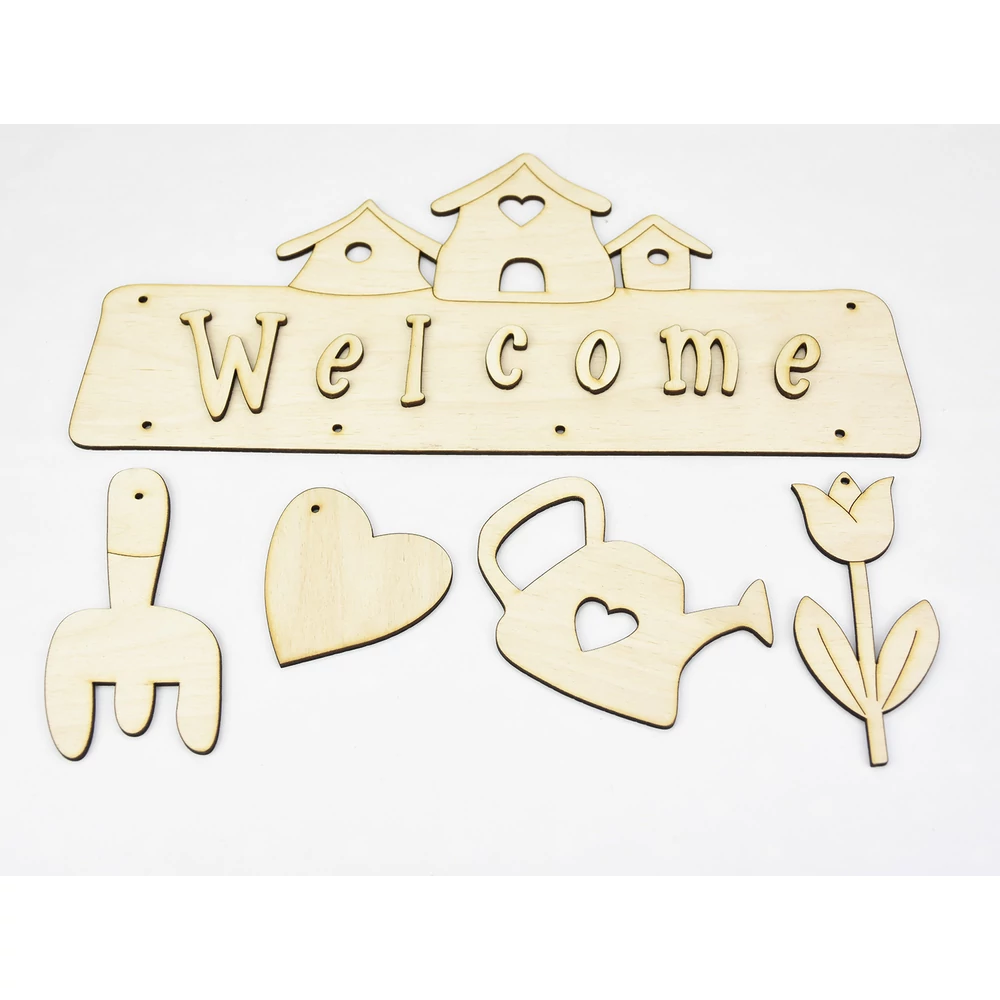 Figurine din lemn - Tablita din lemn 31cm WELCOME