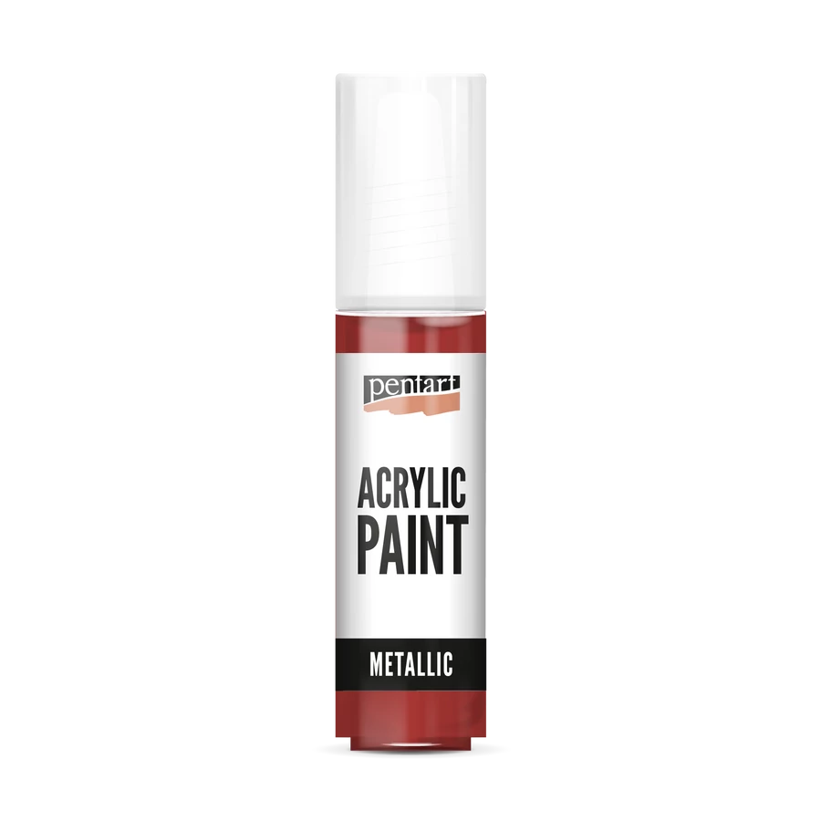 HOBBY: Vopsele Lacuri Solutii - Vopse acrilica metalziata 20 ml- cupru