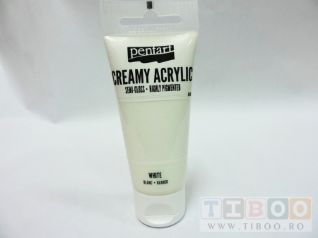Vopsea acrilica cremoasa 60 ml- alb [0]
