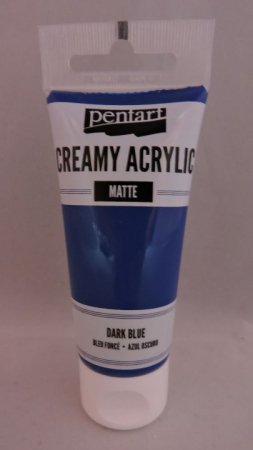 Cremoase mate - Vopsea acrilica cremoasa mata-60ml - albastru inchis