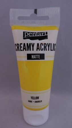 Cremoase mate - Vopsea acrilica cremoasa mata-60ml -galben
