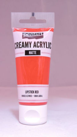 Cremoase mate - Vopsea acrilica cremoasa mata- 60ml- rosu ruj