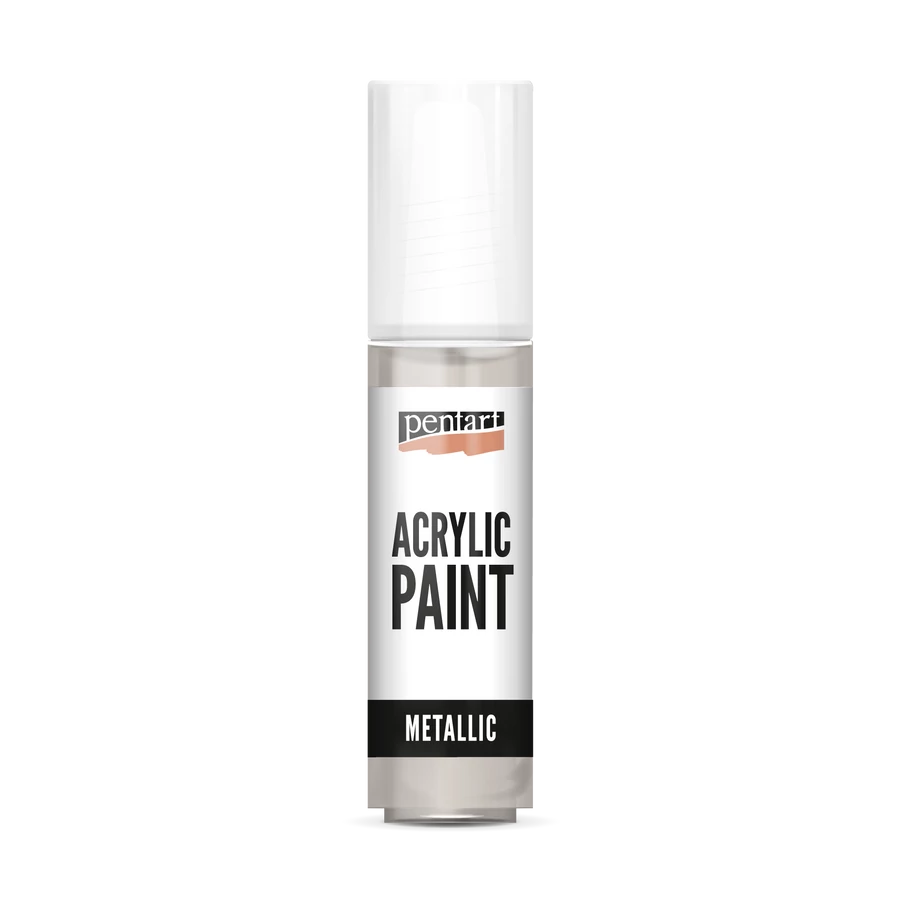 Metalizate - Vopsea acrilica metalizata 20 ml- argintiu