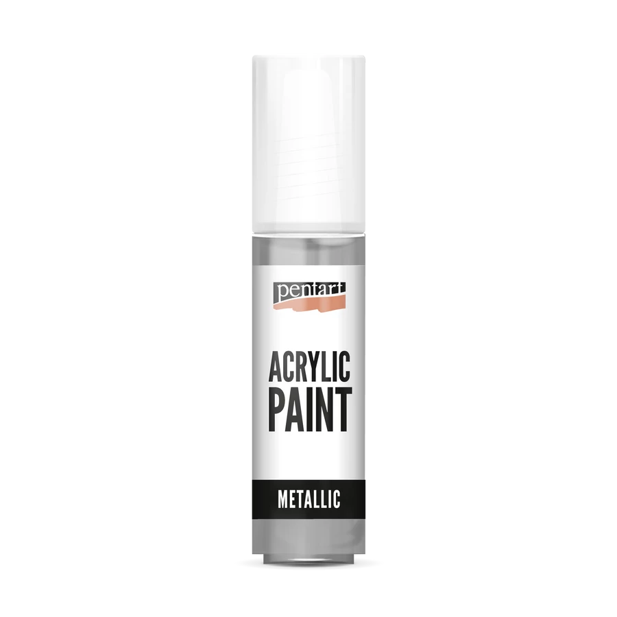 Metalizate - Vopsea acrilica metalizata 20 ml- argintiu rococo
