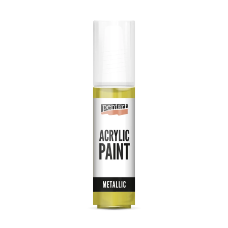HOBBY: Vopsele Lacuri Solutii - Vopsea acrilica metalizata 20 ml- aur baroc
