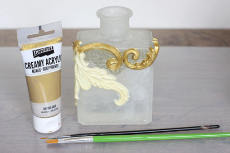 Vopsea acrilica metalizata, cremoasa 60 ml-albastru deschis [4]