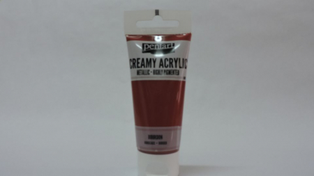 HOBBY: Vopsele Lacuri Solutii - Vopsea acrilica metalizata, cremoasa 60 ml-bordo