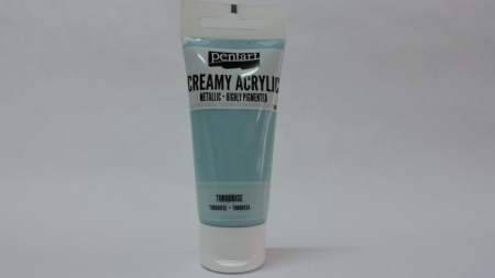 HOBBY: Vopsele Lacuri Solutii - Vopsea acrilica metalizata, cremoasa 60 ml- turcoaz