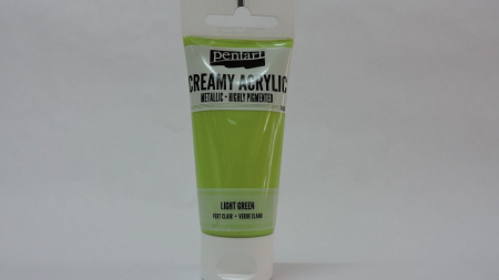 HOBBY: Vopsele Lacuri Solutii - Vopsea acrilica metalizata, cremoasa 60 ml-verde deschis