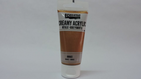 HOBBY: Vopsele Lacuri Solutii - Vopsea acrilica metalizata, cremoasa 60 mll-bronz