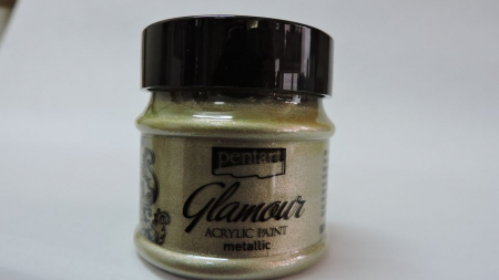 Metalizata Glamour - Vopsea acrilica metalizata Glamour- 50 ml- argintiu antic