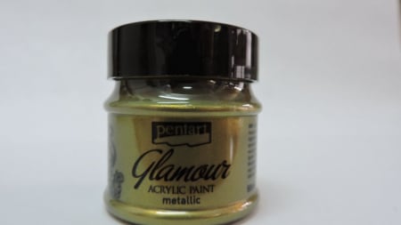 HOBBY: Vopsele Lacuri Solutii - Vopsea acrilica metalizata Glamour- 50 ml- aur antic