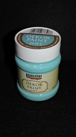 HOBBY: Vopsele Lacuri Solutii - Vopsea decorativa soft, 230 ml- albastru turcoaz