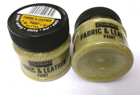 Textile si piele - Vopsea sclipicioasa pentru textile si piele 50ml