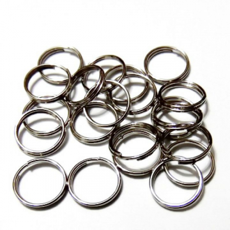 Accesorii bijuterii - Zale duble argintii 9 mm- 100/pach-380054