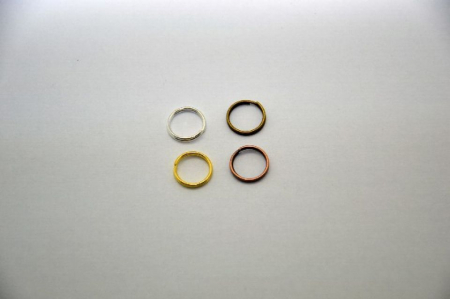 Accesorii bijuterii - Zale duble cupru antic 10 mm- 100/pach- 380055