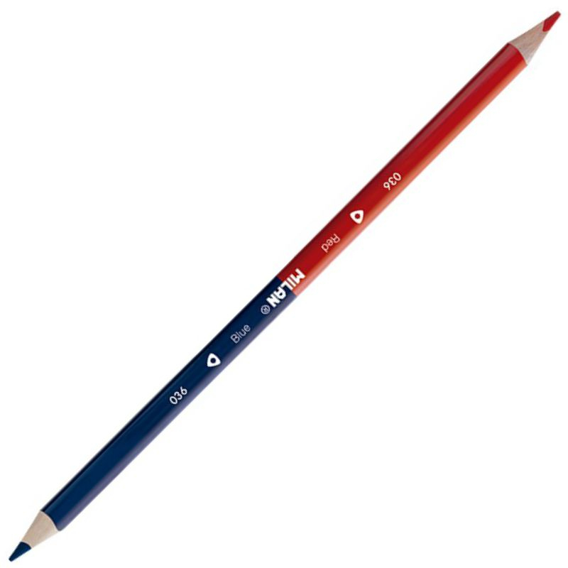 Perfect curl Disposed Creion bicolor roşu/albastru Milan