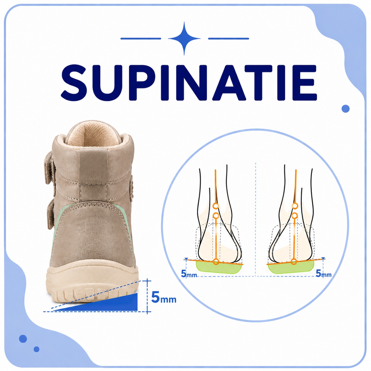 Călcâi susținut la ghetele supinate Ponte20 DA06-6-2892