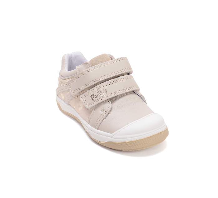 Pantofii supinati, din piele naturala, crem pentru fete da03-6-1326a [2]