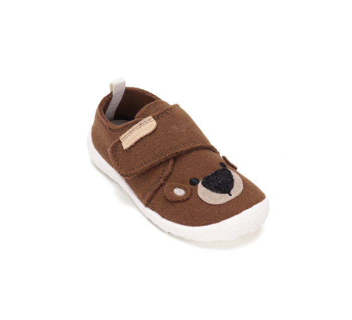 Pantofi de interior barefoot D.D.Step maro cu ursuleț pentru băieți, cod C086-62686 [8]
