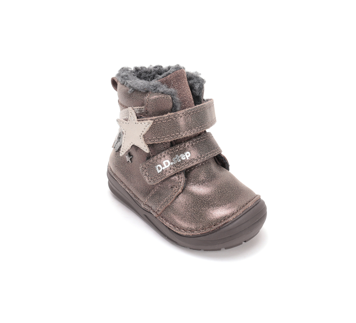 Cizme Îmblănite D.D.Step W071-62869 – Calapod Lat, picior pufos fete, doua beniz velcro [7]