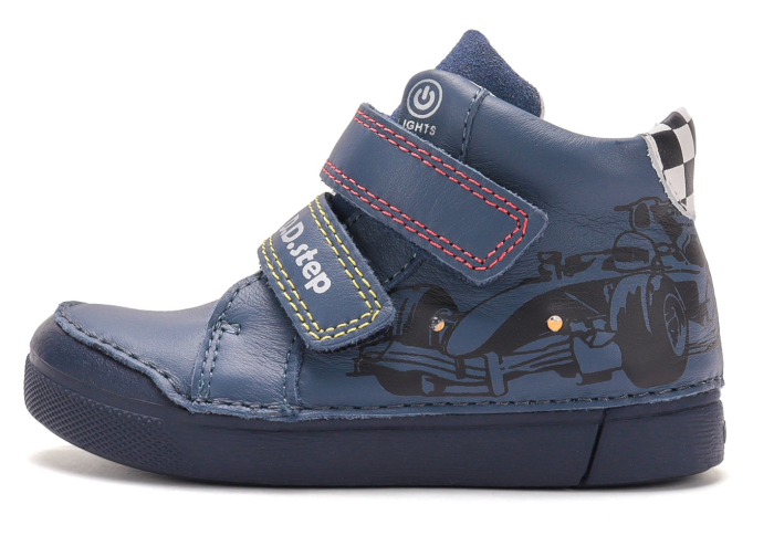 Ghete cu lumini D.D.Step Royal Blue pentru băieți, cod A068-62454AM [2]