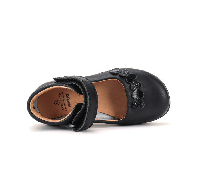Balerini fete D.D.Step H072-62472 negri din piele naturală pentru școală și serbări [6]