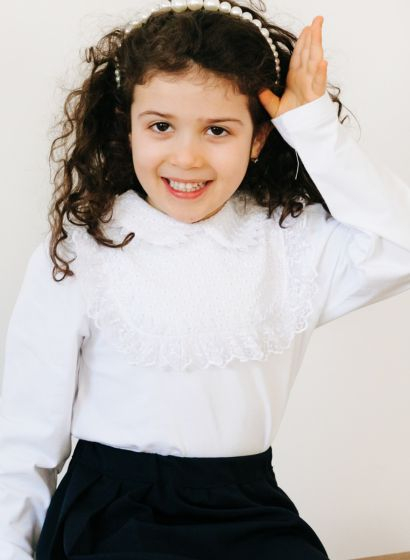 Bluza Alba cu Broderie, TinTin Shop [3]