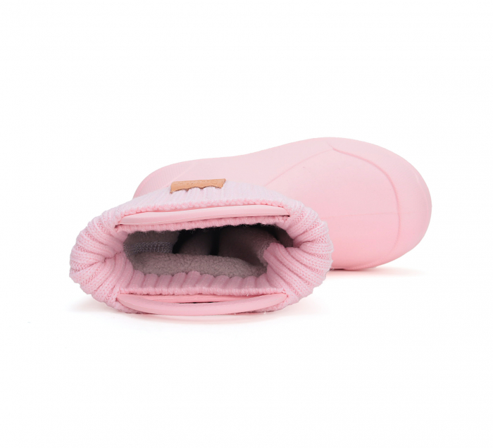 Cizme Baby Pink de Ploaie cu Manere si Ciorapel Detasabil, DD Step [2]