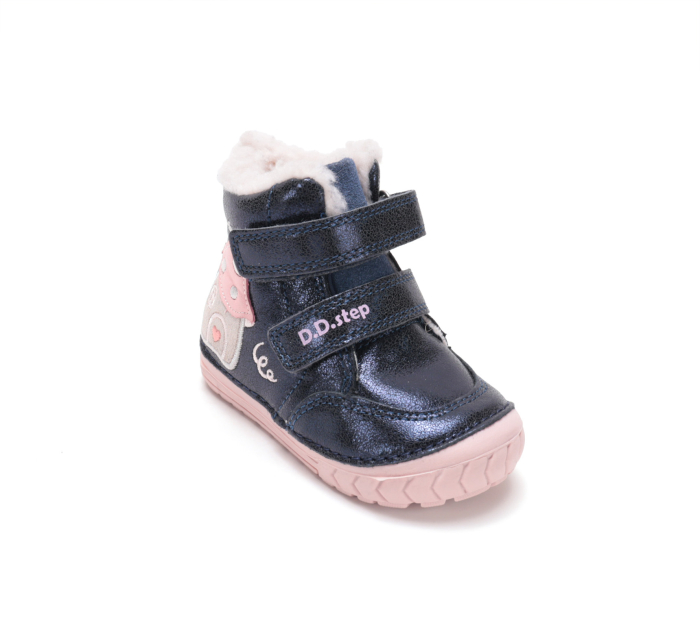 Cizme barefoot îmblănite D.D.Step W029-62116A din piele, calapod lat masuri 20-26 [2]