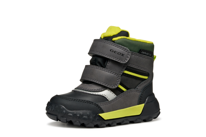 Ghete impermeabile Geox Trekkyup ABX B566LD-0MEBC-C9299, negre cu verde fluorescent baieti [3]