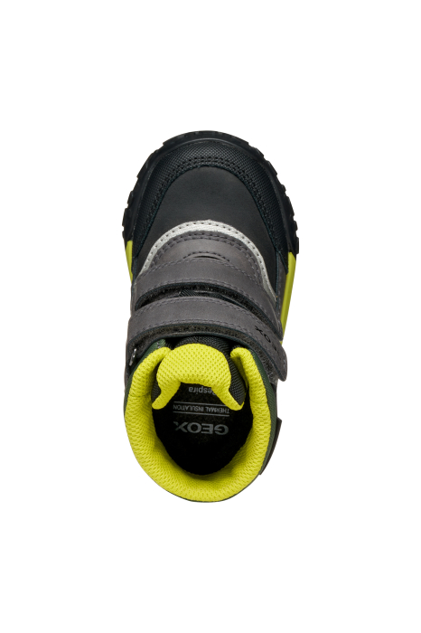 Ghete impermeabile Geox Trekkyup ABX B566LD-0MEBC-C9299, negre cu verde fluorescent baieti [9]