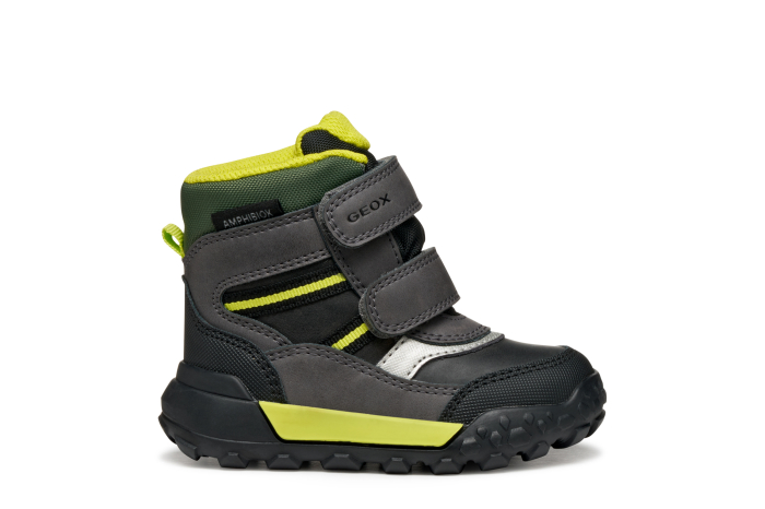 Ghete impermeabile Geox Trekkyup ABX B566LD-0MEBC-C9299, negre cu verde fluorescent baieti [2]
