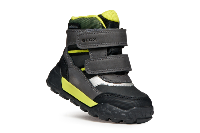 Ghete impermeabile Geox Trekkyup ABX B566LD-0MEBC-C9299, negre cu verde fluorescent baieti [8]