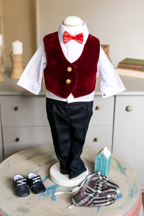 Costum Botez cu Palton pentru Baieti, David Visiniu, TinTin Shop [2]