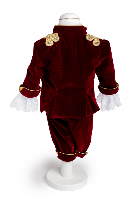 Costum Micul Print din catifea bordo, TinTin Shop [2]