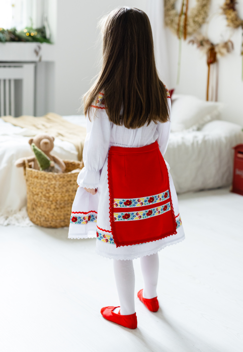 Costum  rosu traditional pentru fetite TinTin Shop [6]