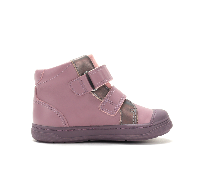 Ghete supinate piele Ponte20 roz-lila cu flori pentru fete, cod DA06-6-2892 [4]