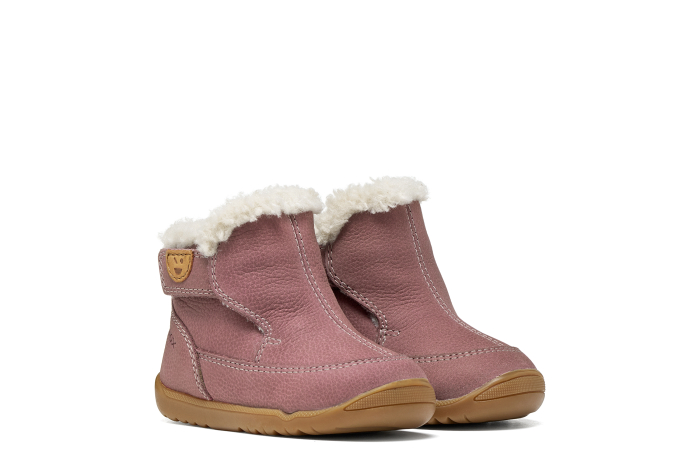Ghete îmblănite Geox Primii  Macchia B664PC-00033-C8006 din piele naturală roz închis [6]
