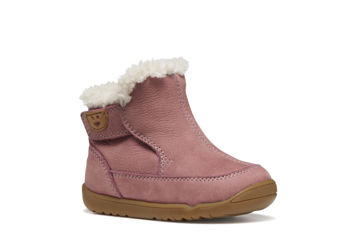 Ghete îmblănite Geox Primii  Macchia B664PC-00033-C8006 din piele naturală roz închis [7]