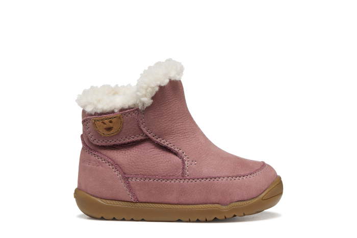 Ghete îmblănite Geox Primii  Macchia B664PC-00033-C8006 din piele naturală roz închis [8]