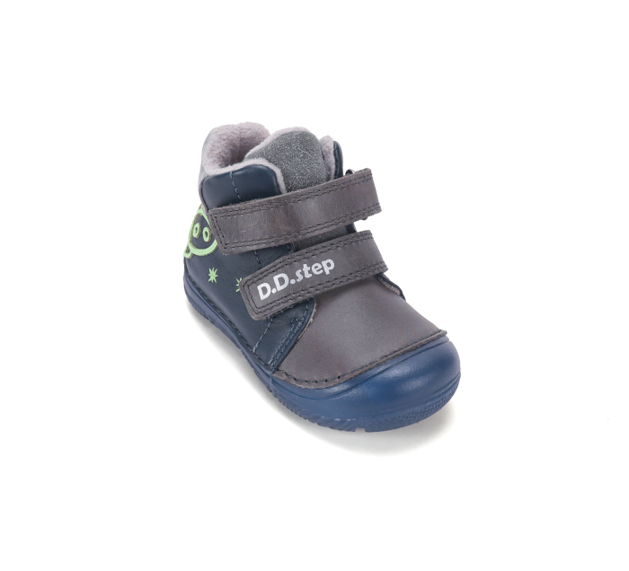 Ghete calduroase bleumarin D.D.Step pentru băieți cu rachetă imblanite cu calcai sustinut calapod normal sau latA082-62203 [8]