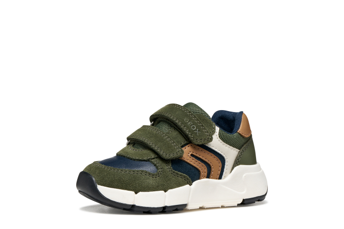 Pantofi Geox Flexyper verde-maro pentru băieți, cod B656GC 05422 CB36N [3]