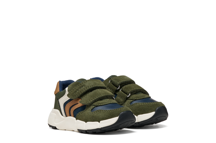 Pantofi Geox Flexyper verde-maro pentru băieți, cod B656GC 05422 CB36N [4]