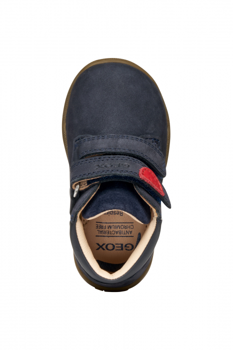 Pantofi copii mici Geox Macchia Baby navy velcro piele naturală respirabili b164nc 03285 Navy [8]